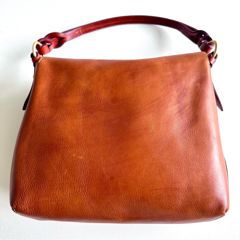 Dooney & Bourke Natural Twist-Strap Florentine Leather Hobo - Picture 4 of 8